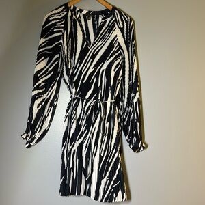 Banana Republic Pleated Zebra Dress